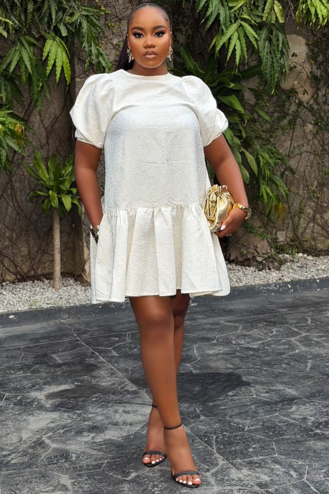 Champagne Lumière Dress - STERA FASHION