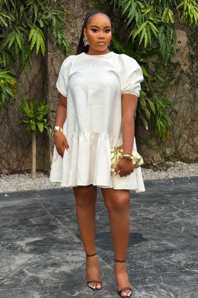 Champagne Lumière Dress - STERA FASHION