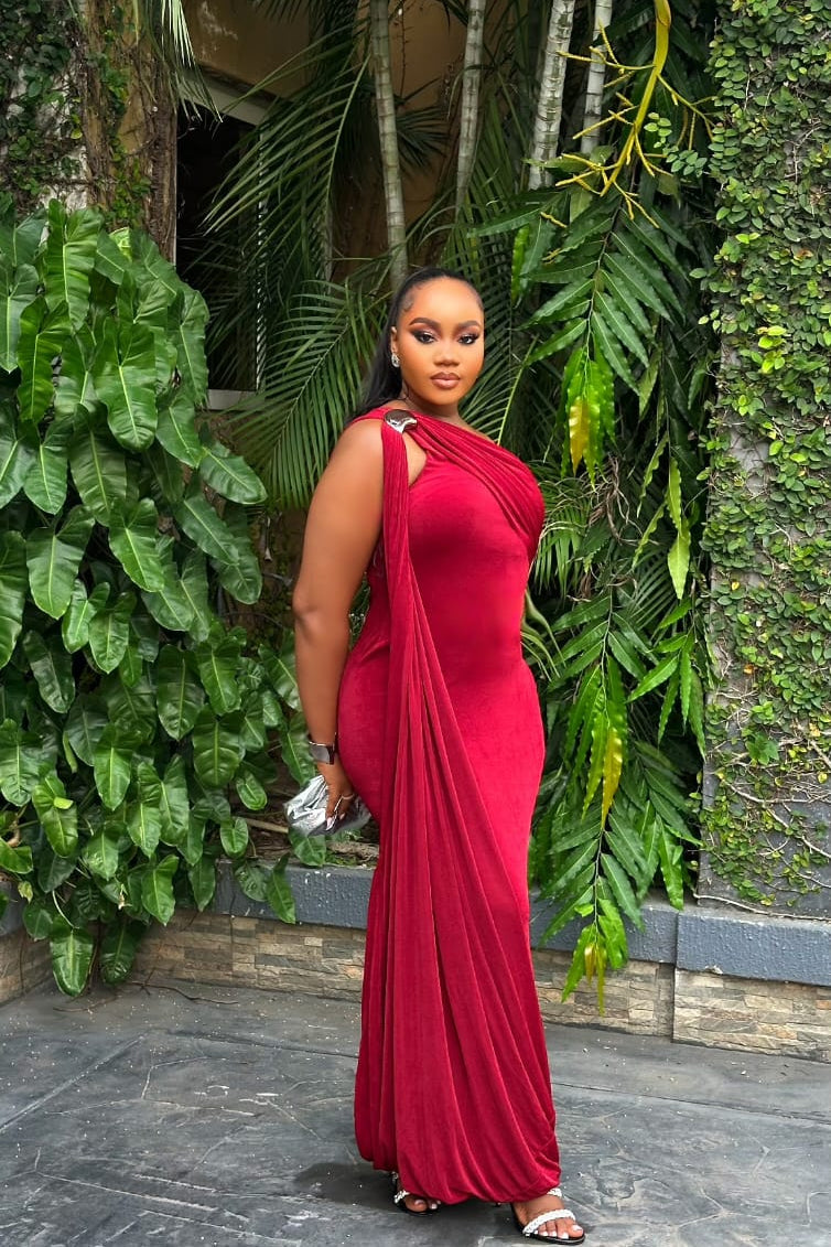 Crimson Legacy Gown - STERA FASHION