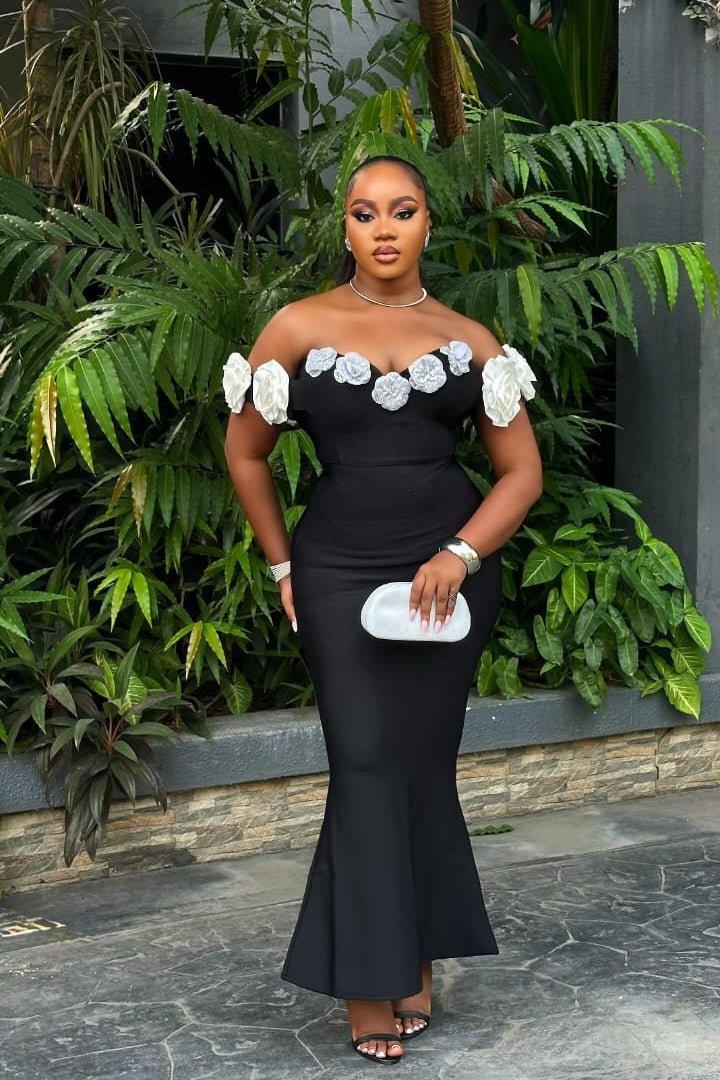 Midnight Bloom Dress - STERA FASHION