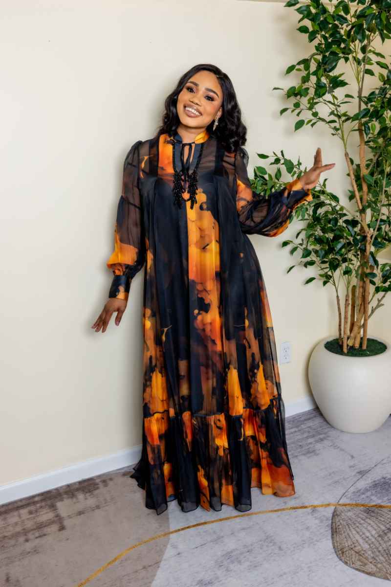 Molten Noir (Dress + Under Slip + Belt)