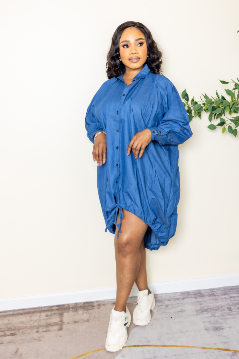 Denim Oversize Shirt Dress