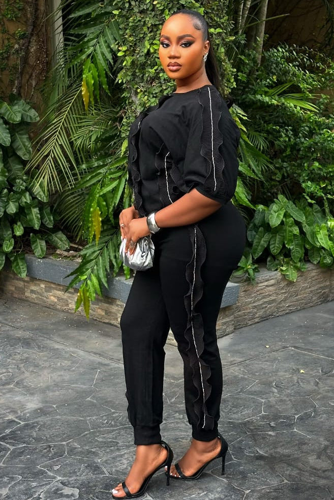 Classic Noir Pant Set - STERA FASHION 