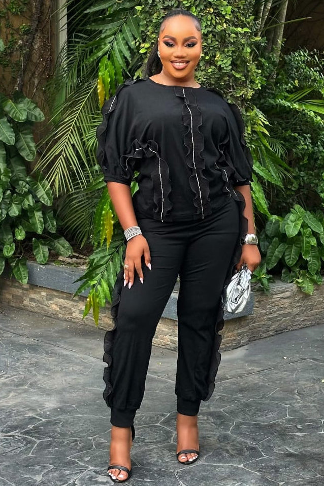 Classic Noir Pant Set - STERA FASHION 