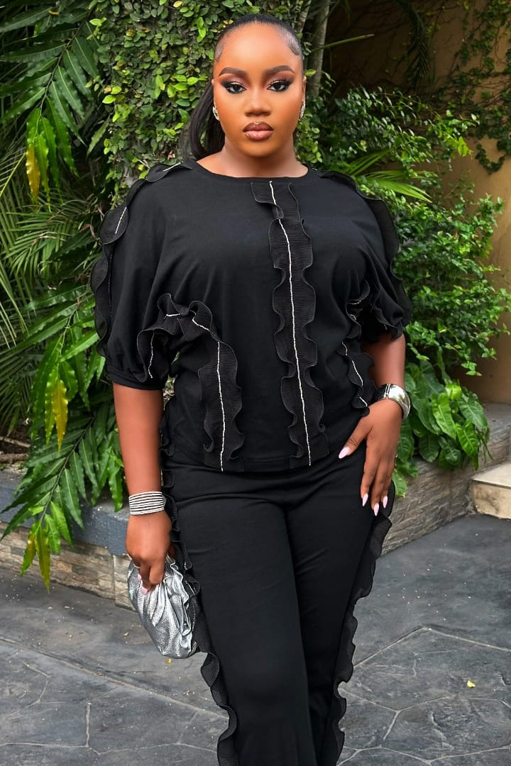 Classic Noir Pant Set - STERA FASHION 