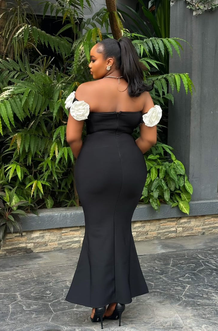 Midnight Bloom Dress - STERA FASHION 