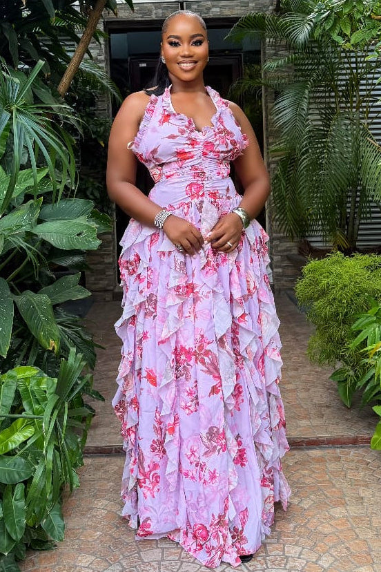 Rosé Jardin Gown - STERA FASHION 