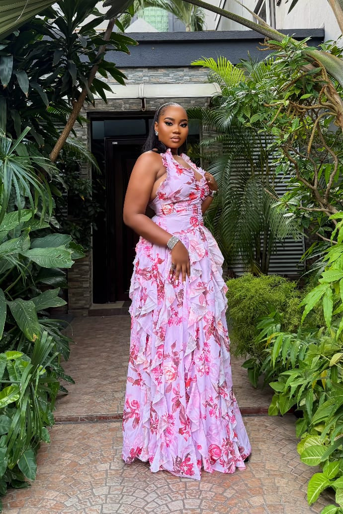 Rosé Jardin Gown - STERA FASHION 